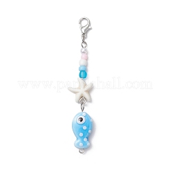 Handmade Porcelain Pendant Decorations&nbsp;HJEW-JM03211-02