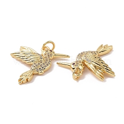 Brass Micro Pave Cubic Zirconia Pendants&nbsp;ZIRC-I063-32G