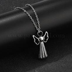 304 Stainless Steel Angel Urn Ashes Necklaces&nbsp;STAS-Z106-06P