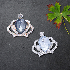 2Pcs 2 Colors Alloy Rhinestone Tie Clips&nbsp;FIND-CY0001-38A