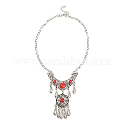Bohemia Style Alloy Bib Necklace&nbsp;NJEW-H021-03AS