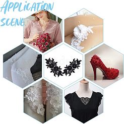 Polyester Embroidered Floral Lace Collar&nbsp;DIY-WH0326-47B