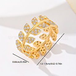 Brass Micro Pave Cubic Zirconia Finger Rings for Women&nbsp;UM5323-4