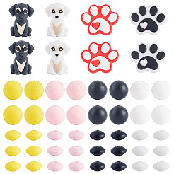 52Pcs Dog Themed Silicone Beads&nbsp;SIL-TA0003-36