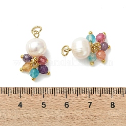 Natural Agate(Dyed & Heated) & Pearl Pendants&nbsp;PALLOY-JF05295-01