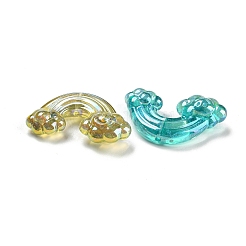 UV Plating Transparent Iridescent Acrylic Beads&nbsp;MACR-K353-34