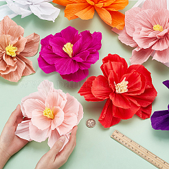 20Pcs 20 Styles Crepe Paper Flowers Decoration for Wall&nbsp;AJEW-WR0001-94
