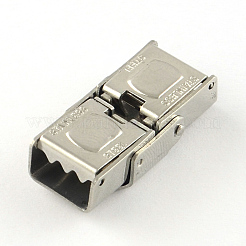 Tarnish Resistant Smooth Surface 201 Stainless Steel Watch Band Clasps&nbsp;STAS-R063-87