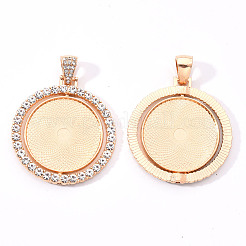 Alloy Pendant Cabochon Settings&nbsp;Y-PALLOY-S107-005KC-RS