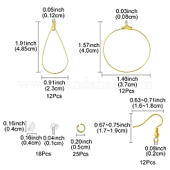 75Pcs 5 Styles 304 Stainless Steel Wire Pendants&nbsp;FIND-FS0002-24