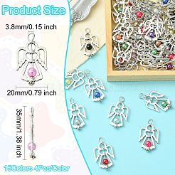 60Pcs 15 Colors Acrylic Pendants&nbsp;PALLOY-CJ00097