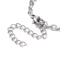 304 Stainless Steel Charm Bracelet for Women&nbsp;BJEW-F436-RG