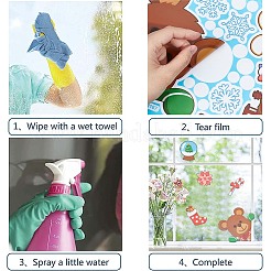 9 Sheets 9 Styles Christmas Themed PVC Static Stickers&nbsp;STIC-WH0004-07
