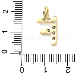 Brass Micro Pave Clear Cubic Zirconia Pendants&nbsp;KK-I476-01G-F
