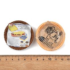 Food Newspaper Theme Resin Cabochons&nbsp;RESI-C075-01