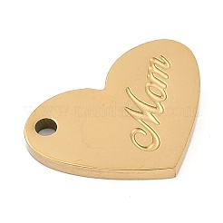 Mother's Day 304 Stainless Steel Charms&nbsp;STAS-I325-136B-G