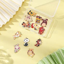 12Pcs 12 Styles Alloy Enamel Pendants&nbsp;ENAM-FP0001-88