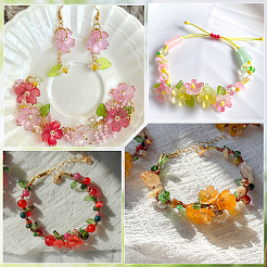 500Pcs 5 Colors Transparent Acrylic Charms&nbsp;TACR-SP0001-35