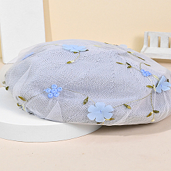 1Pc 3D Flower Milk Fiber Embroidery Fabric&nbsp;AJEW-LP0012-10