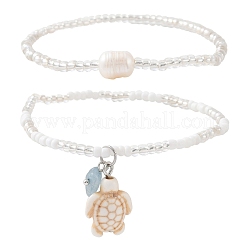 Glass Seed Beads Stretch Bracelets for Women&nbsp;BJEW-JB11638-04