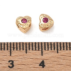 SHEGRACE Brass Magenta Cubic Zirconia Beads&nbsp;XGRQ4H982-681G-B