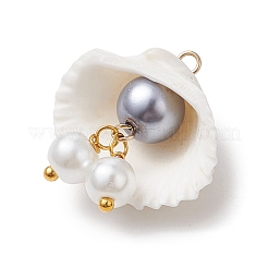5Pcs 5 Colors Shell Pendants&nbsp;PALLOY-JF02976