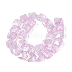 Electroplate Transparent Crackle Glass Beads Strands&nbsp;EGLA-Q135-02A-B04