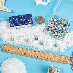 50Pcs 5 Colors Alloy Enamel Charms&nbsp;ENAM-SC0004-01