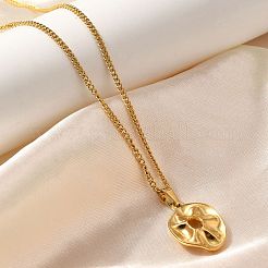 Summer Beach 304 Stainless Steel Pendant Rope Chain Necklaces for Women&nbsp;LS-STAS-Z108-01G-05