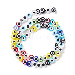 Handmade Evil Eye Lampwork Beads Strands&nbsp;LAMP-F023-A