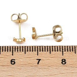 304 Stainless Steel Moon Stud Earrings&nbsp;EJEW-K268-35G
