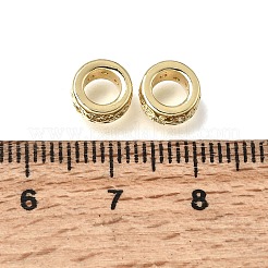 Brass Micro Pave Clear Cubic Zirconia Beads&nbsp;KK-K427-02D-G
