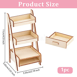 Mini Wood Storage Rack Furniture Model&nbsp;AJEW-WH0419-70