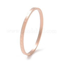 3Pcs 3 Color 304 Stainless Steel Grooved Bangles Set&nbsp;BJEW-F464-10