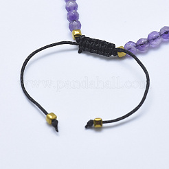 Natural Amethyst Braided Bead Bracelets&nbsp;BJEW-I258-M07