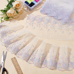5 Yards Polyester Embroidery Shell Lace Ribbon&nbsp;OCOR-BC0006-66B