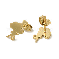 Ion Plating(IP) 304 Stainless Steel Stud Earring Findings&nbsp;STAS-I206-34G