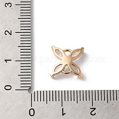 Brass Pave Clear Glass Connector Charms&nbsp;KK-C062-087G