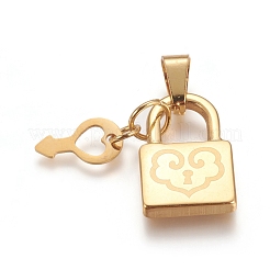 304 Stainless Steel Pendants&nbsp;STAS-I131-09G
