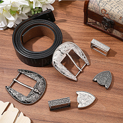 2 Sets 2 Colors Belt Zinc Alloy Buckle Sets&nbsp;FIND-CY0001-30