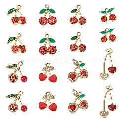 16Pcs 8 Styles Cherry Alloy Pendants&nbsp;FIND-TA0008-78