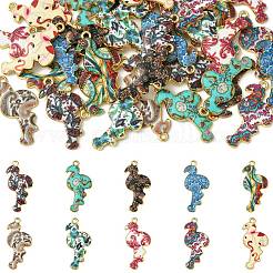 40Pcs 10 Styles Printed Alloy Pendants&nbsp;FIND-CJ0001-96