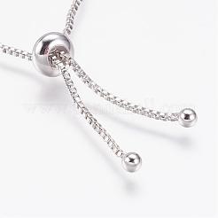 Long-Lasting Plated Adjustable Brass Slider Bracelets&nbsp;BJEW-P165-13A