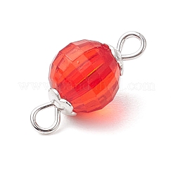 Acrylic Square Cut Round Links Connector Charms&nbsp;PALLOY-JF02781