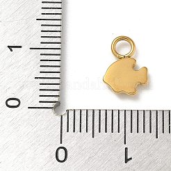 Ion Plating(IP) 304 Stainless Steel Enamel Charms&nbsp;STAS-G351-05G-02