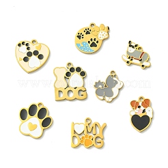 8Pcs 8 Styles 304 Stainless Steel Enamel Pendants&nbsp;STAS-CJ0003-38