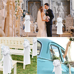 Polyester Pull Bows with Gauze Fabric&nbsp;AJEW-WH0485-10