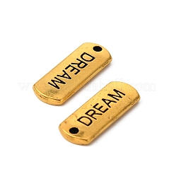 Tibetan Style Alloy Rectangle with Word Dream Pendants&nbsp;TIBEP-Q043-065AG-RS
