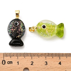 Handmade Dichroic Foil Lampwork Pendants&nbsp;DICH-G001-01G