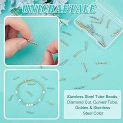 30Pcs 2 Colors 304 Stainless Steel Tube Beads&nbsp;STAS-UN0054-16